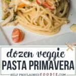 Vegetable pasta primavera recipe.