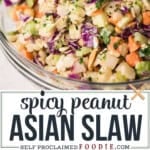 Asian Coleslaw with spicy peanut dressing.