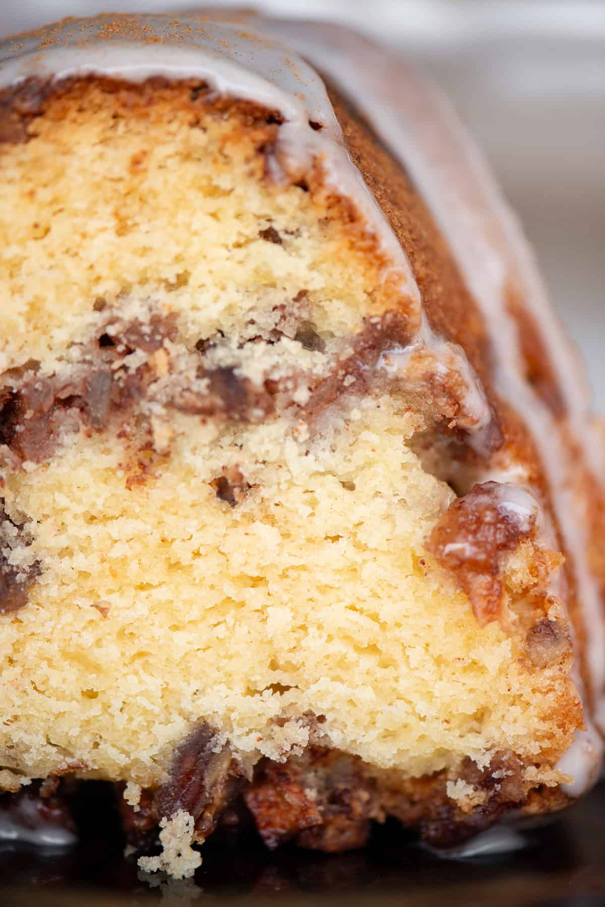 glazed apple pecan bundt cake.