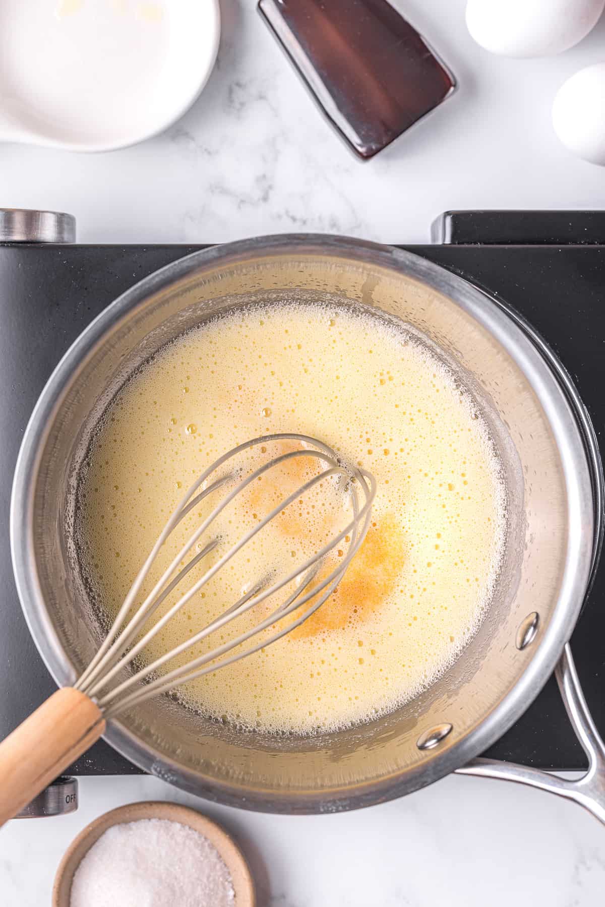 melting butter in saucepan.