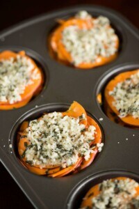 making sweet potato stacks.