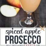 spiced apple prosecco cocktail recipe.