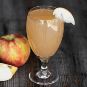 spiced apple prosecco cocktail.