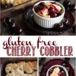gluten free almond cherry cobbler recipe cooked on the grill.