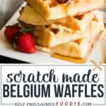 homemade Belgium waffle recipe.