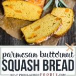 Savory Parmesan Butternut Squash bread