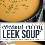 coconut curry leek soup recipe.
