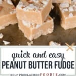 microwave peanut butter fudge.