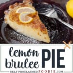 lemon brulee pie.