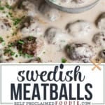 homemade Swedish meatballs.