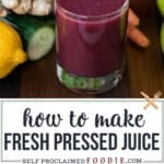 fresh pressed juice.