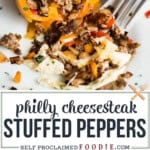 philly cheesesteak stuffed pepper recipe.