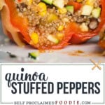 southwestern quinoa stuffed peppers.