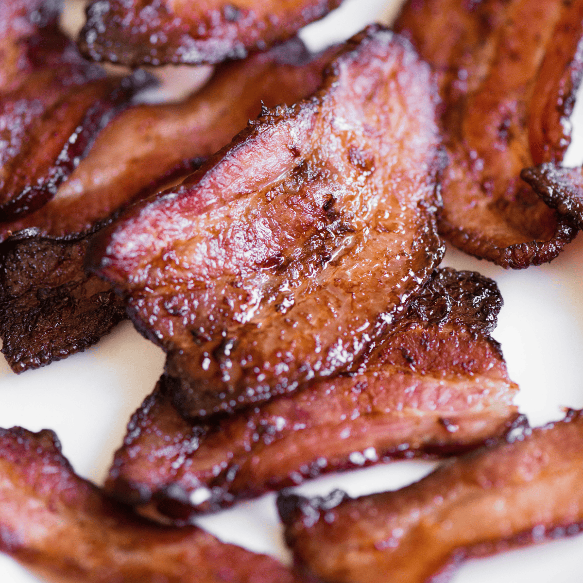bacon cooked in the air fryer.