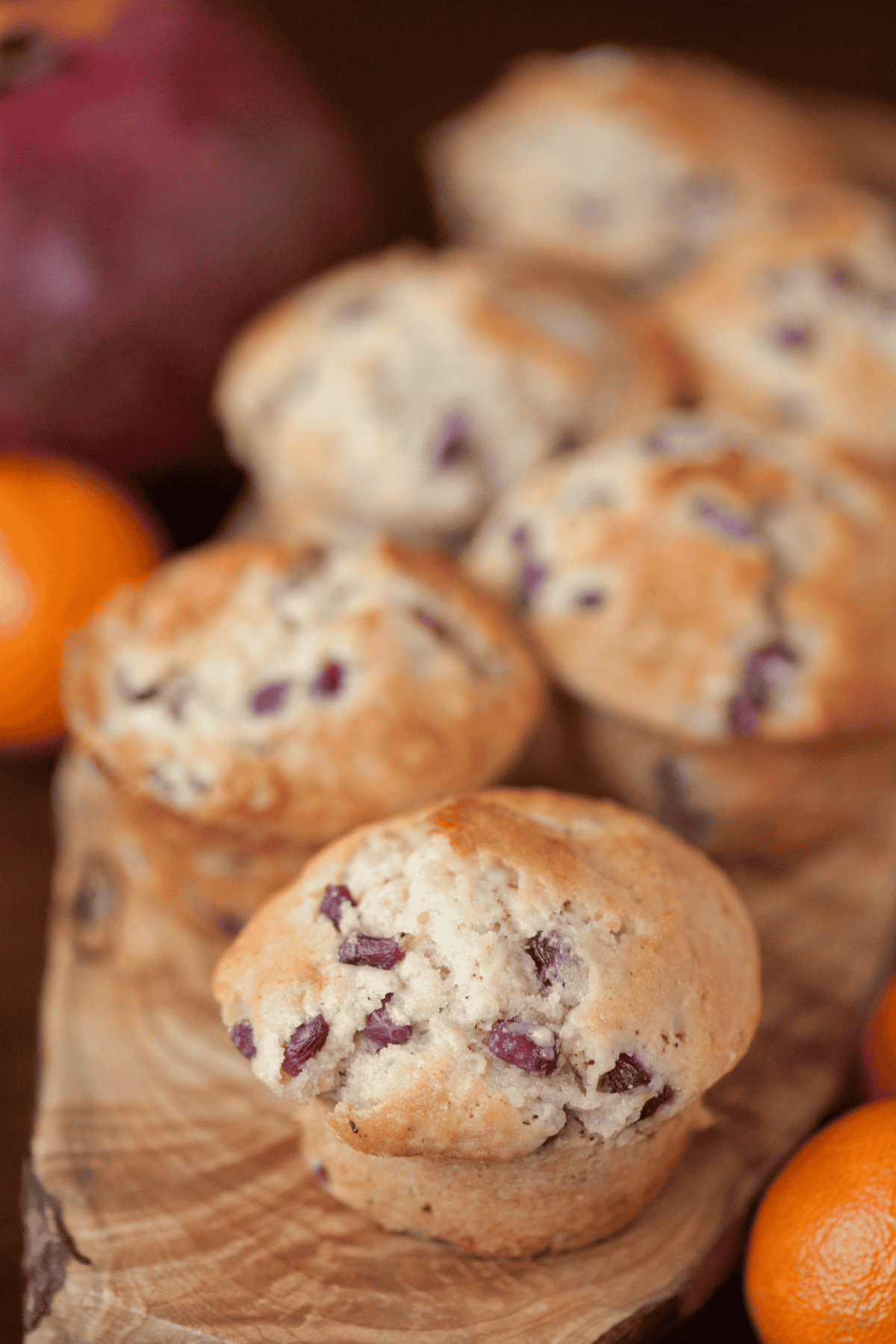pomegranate orange muffins.