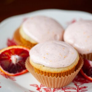 frosted orange cupcakes.