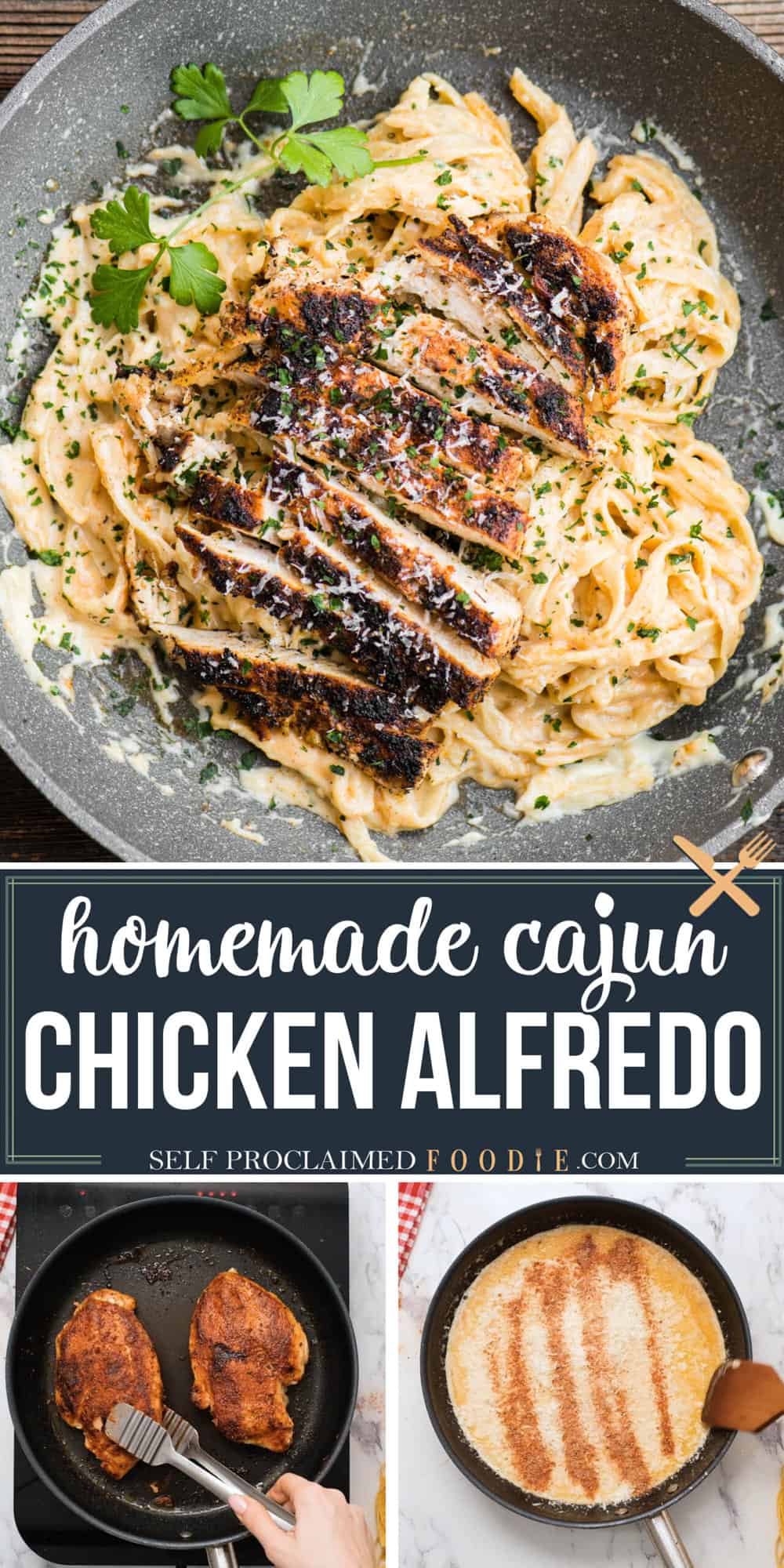 Blackened Chicken Alfredo Pasta Recipe