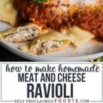homemade sausage and cheese ravioli recipe.