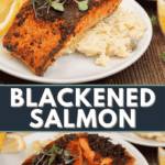 blackened salmon recipe with homemade Cajun seasoning.