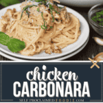 homemade chicken carbonara recipe.