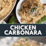 homemade chicken carbonara recipe.