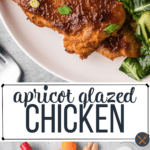 Recipe for apricot glazed chicken thighs.