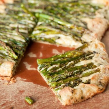 puff pastry asparagus galette.