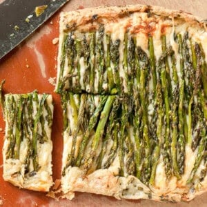 puff pastry asparagus galette.