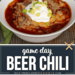 recipe for homemade beer chili.