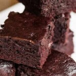 recipe for homemade beet brownies.