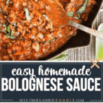 recipe for homemade bolognese sauce.