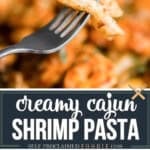 recipe for homemade Cajun shrimp pasta.