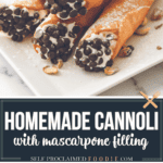 recipe for homemade cannoli.