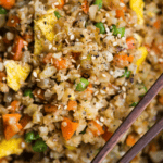 recipe for homemade cauliflower fried rice.