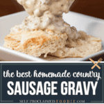 recipe for homemade country sausage gravy.