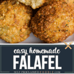 recipe for homemade falafel.