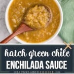 recipe for homemade hatch green chile enchilada sauce.