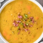 recipe for homemade instant pot split pea soup.