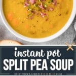 recipe for homemade instant pot split pea soup.