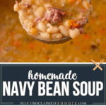 recipe for homemade navy bean soup.