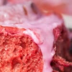 recipe for homemade pink cinnamon rolls.