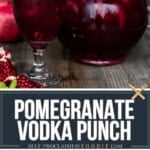 recipe for homemade pomegranate vodka punch.