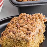 recipe for homemade pumpkin streusel coffee cake.