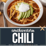 recipe for homemade southwestern chili.