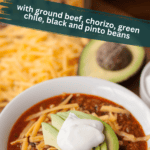 recipe for homemade southwestern chili.