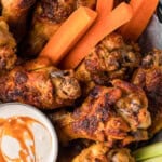 recipe for homemade spicy ranch baked chicken wings.