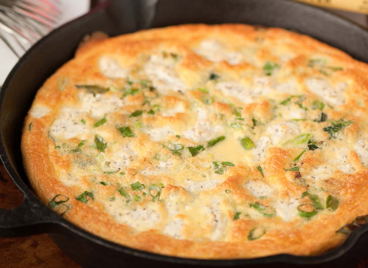 golden brown frittata.