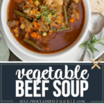 recipe for homemade vegetable beef soup.