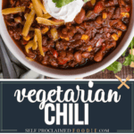 recipe for homemade vegetarian chili.