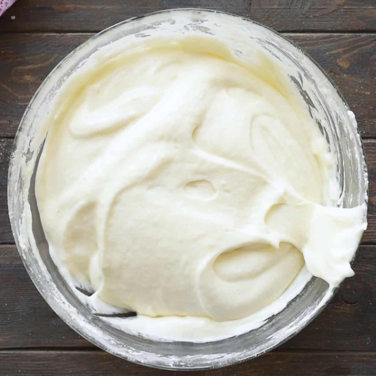 Angel food cake batter.